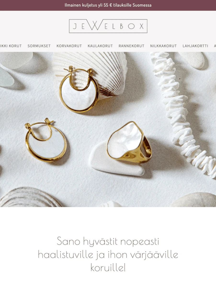 Jewelbox frontpage screenshot